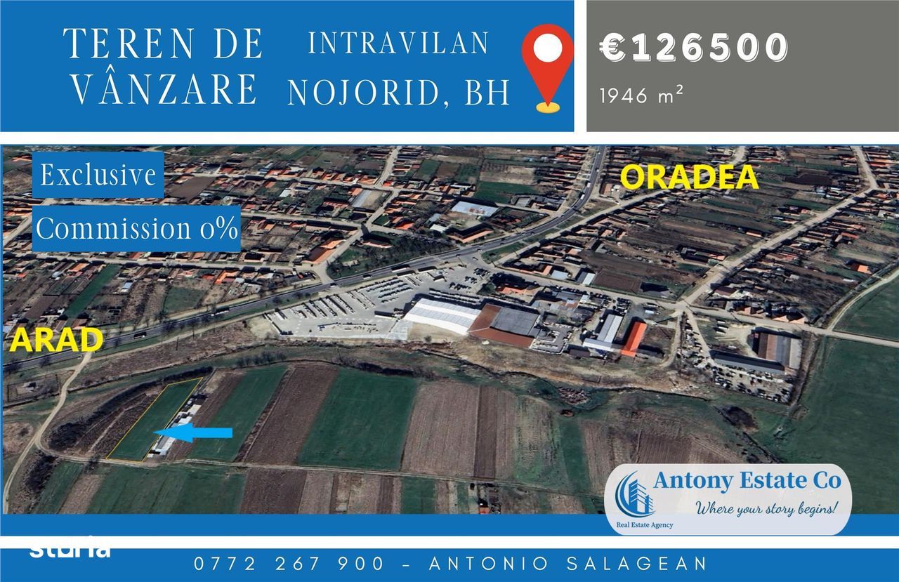 Antony Estate | Teren intravilan de vânzare - Nojorid, Crompiste