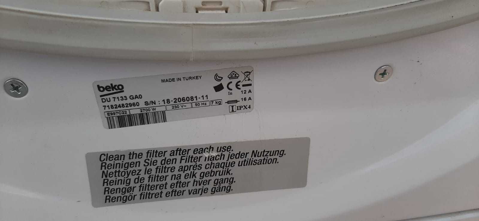 Uscator rufe Beko DU7133 GA0