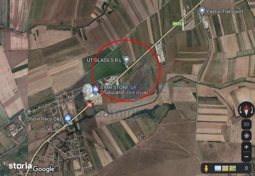 Teren intravilan 14600 mp, zona industriala Les, Gaminvest, V2899C