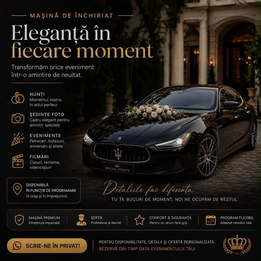 Masini premium, de inchiriat pentru evenimente