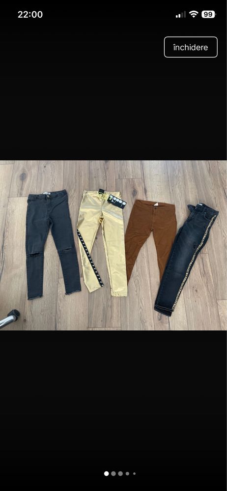 Lot pantaloni/blugi fete 8/9 ani
