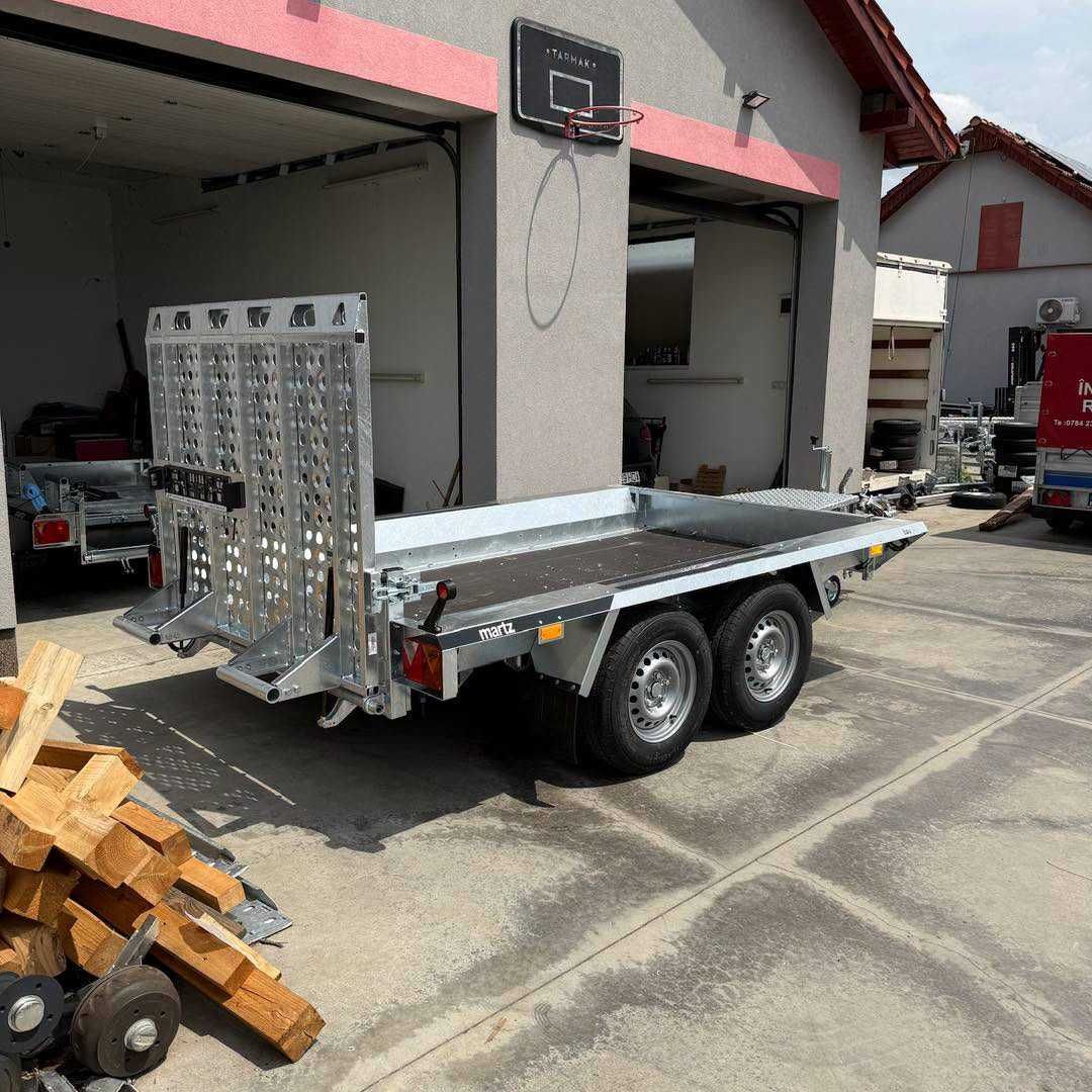 Remorcă utilaje Martz Bau 300/2 dublu ax 2700kg roti 185R14C