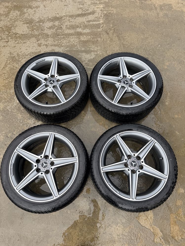 Vand jante mercedes w205 R18 AMG originale cauciucuri de iarna Hankook