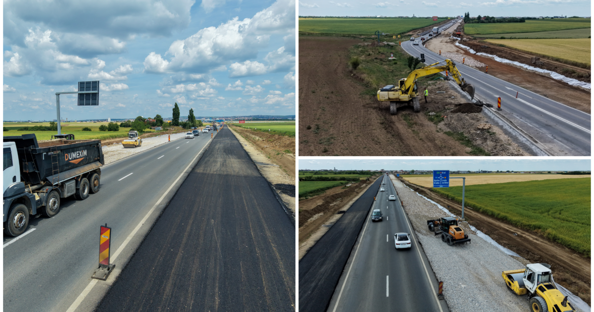 Lărgirea DN 79 la patru bezni între Aeroportul Oradea și Nojorid a ajuns la 40%