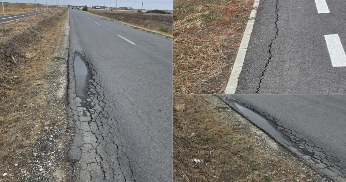 Drumul spre Livada de Bihor redevine un pericol pentru șoferi. Noua pistă de biciclete este deja plină de fisuri
