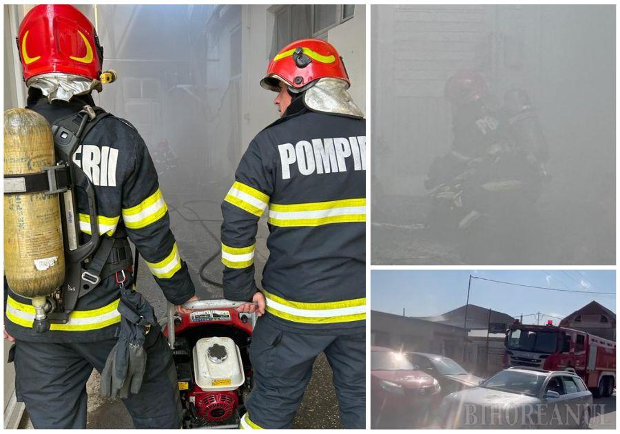 Incendiu la hala unei firme din Nojorid (FOTO/VIDEO)