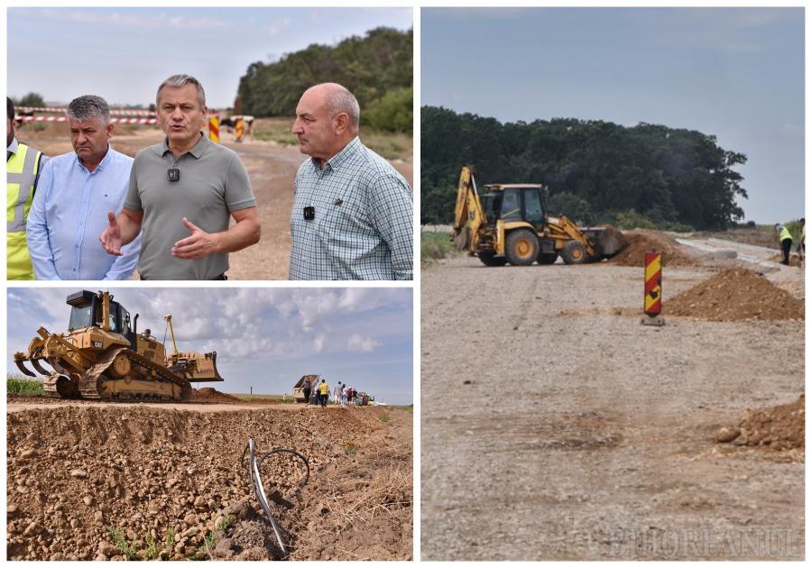 Centurile Sântandrei și Nojorid vor avea primul strat de asfalt la toamnă, iar anul viitor se va circula pe amândouă (FOTO/VIDEO)